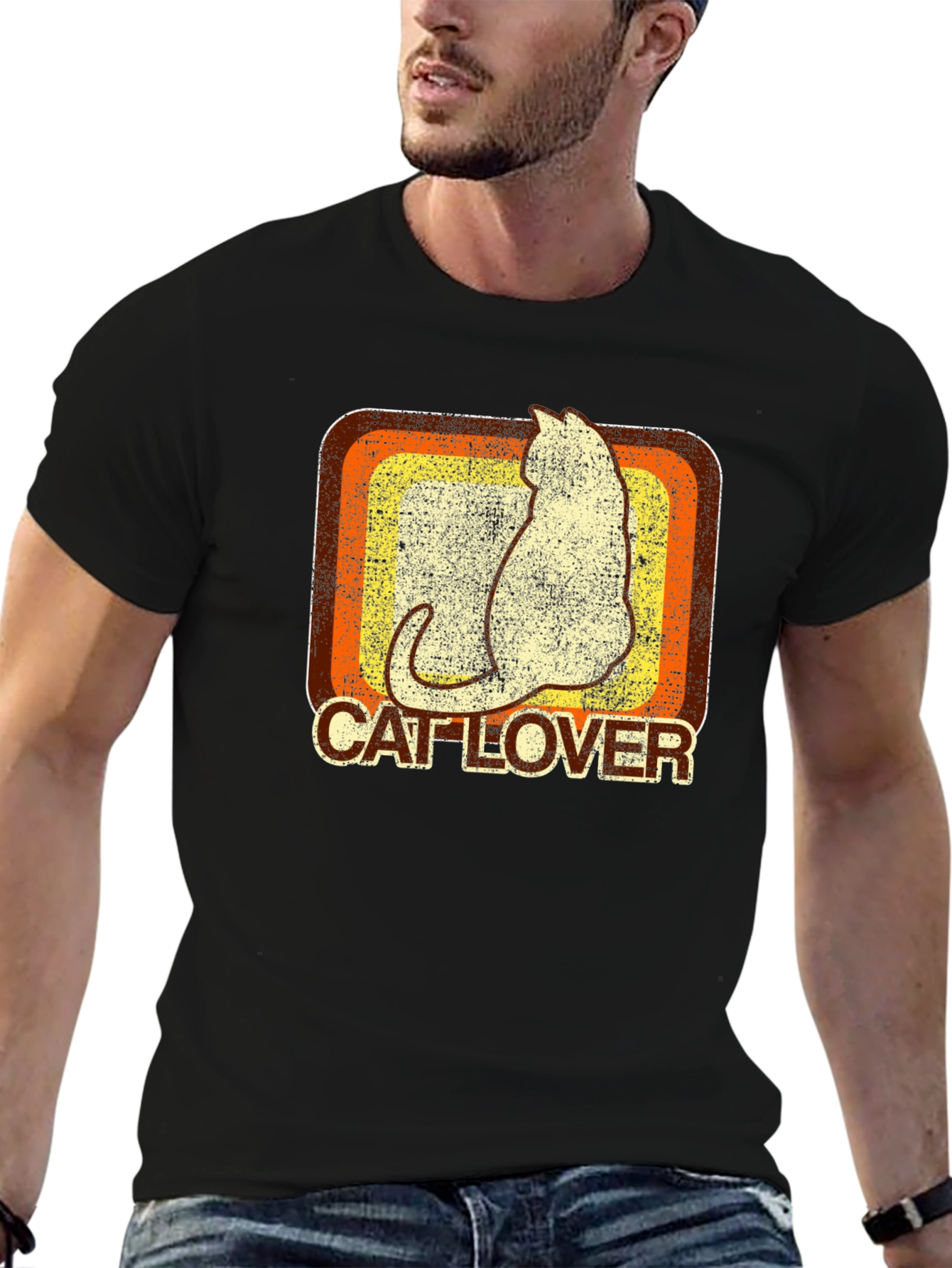 Camiseta Retro Cat Lover para Amantes de los Gatos