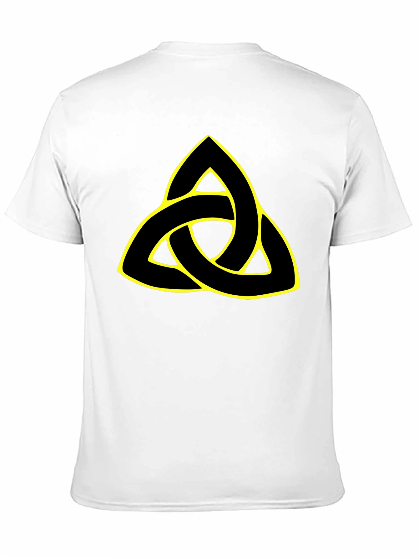 Camiseta Negra con Triquetra Celta Amarilla