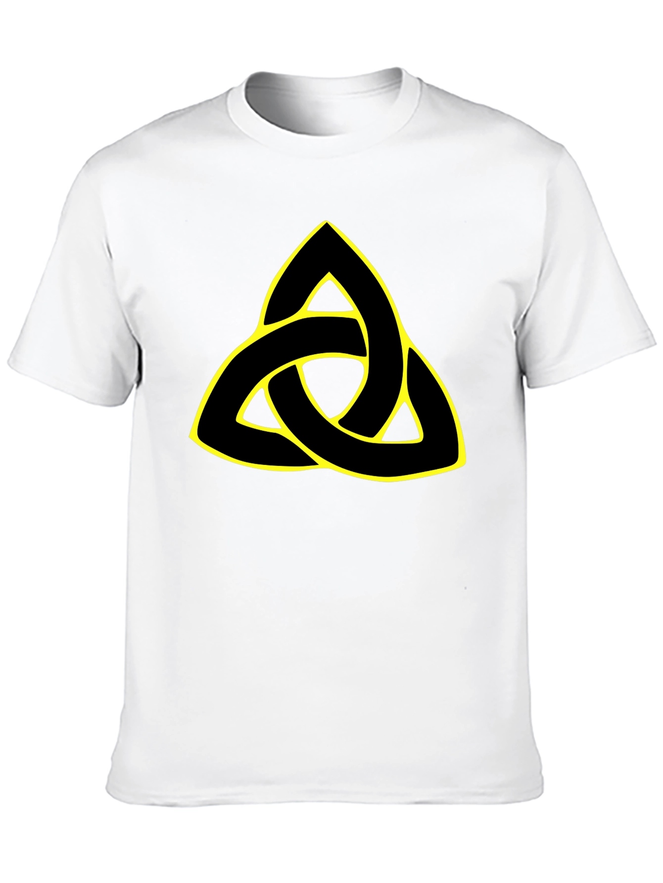 Camiseta Negra con Triquetra Celta Amarilla