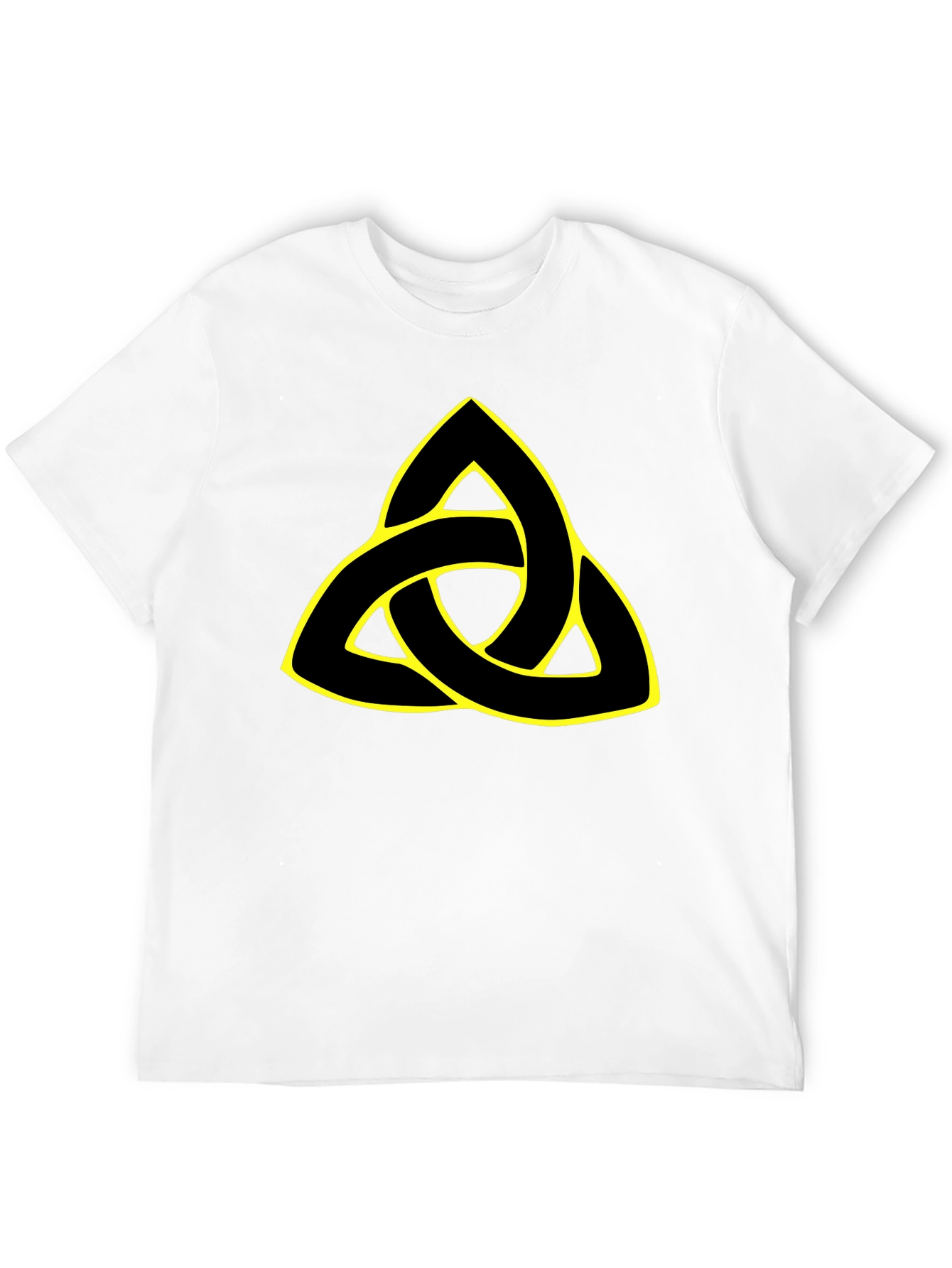Camiseta Negra con Triquetra Celta Amarilla