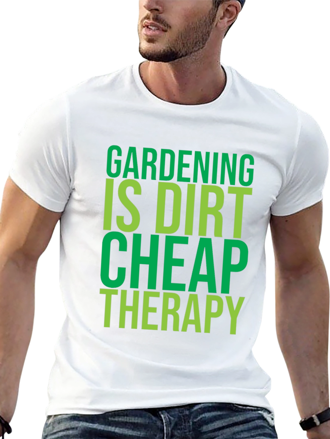 Camiseta Negra con Diseño de Jardinería