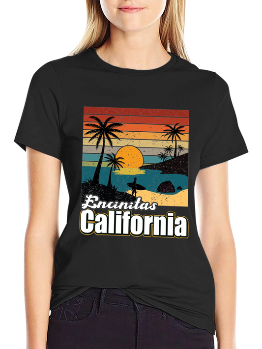 Camiseta Encinitas California Sunset Surf