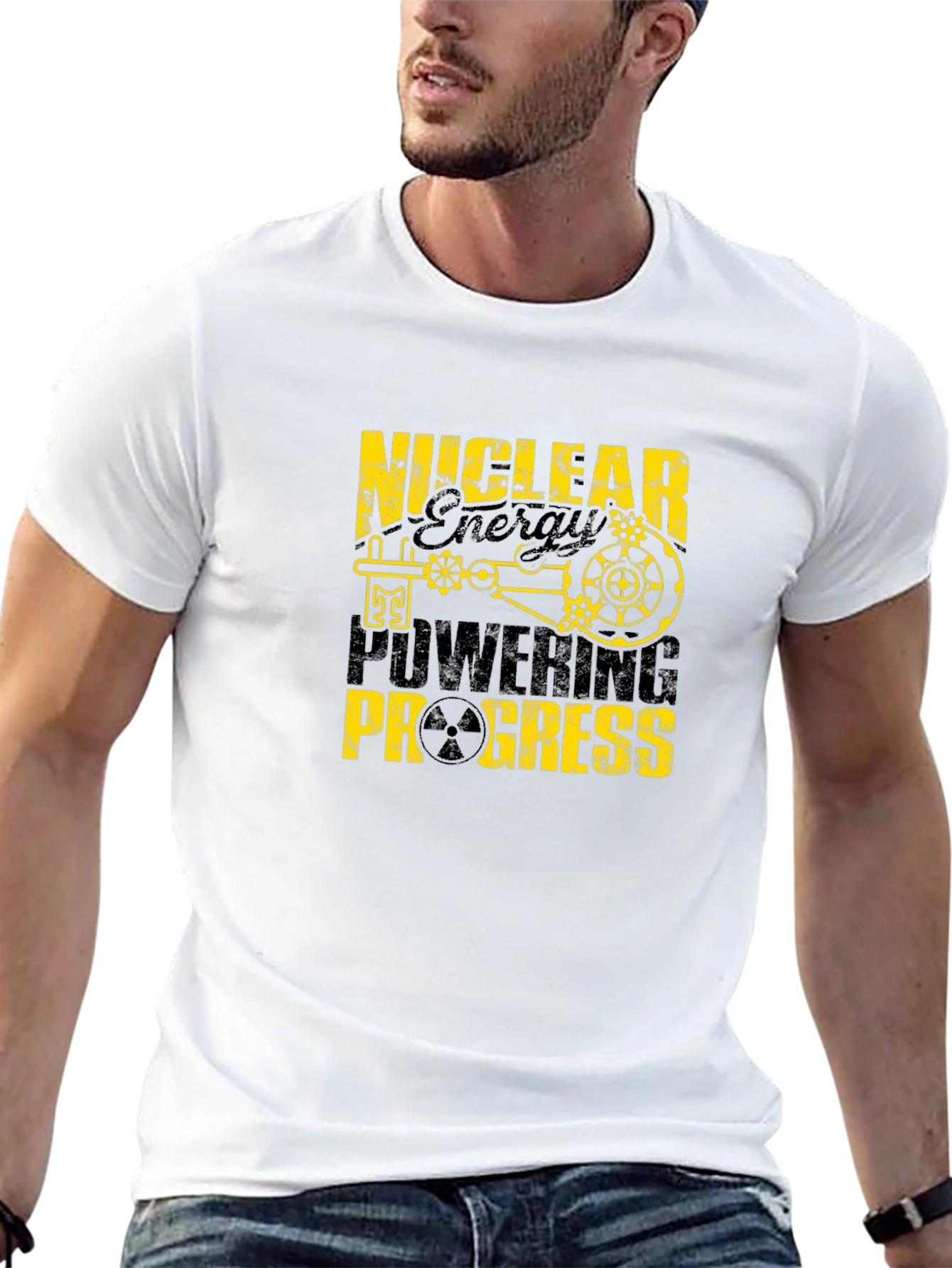 Camiseta Negra Nuclear Energy Powering Progress