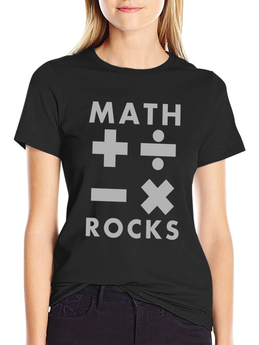 Camiseta Negra Math Rocks para Amantes de las Matemáticas