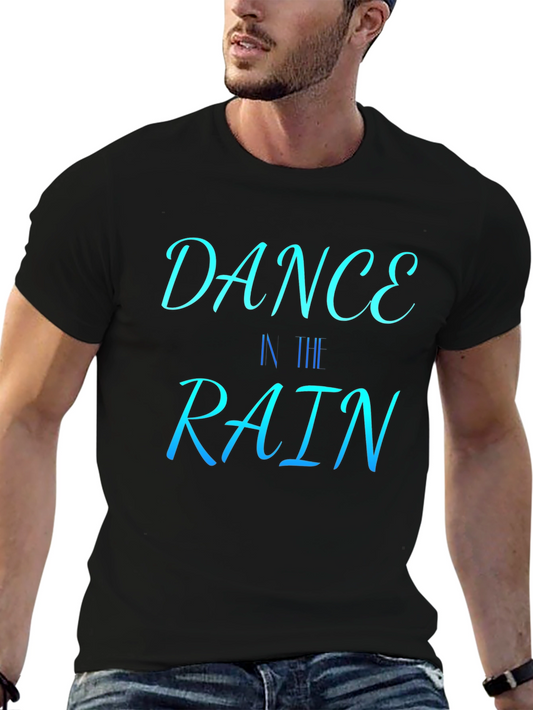 Camiseta Negra con Diseño Dance in Rain