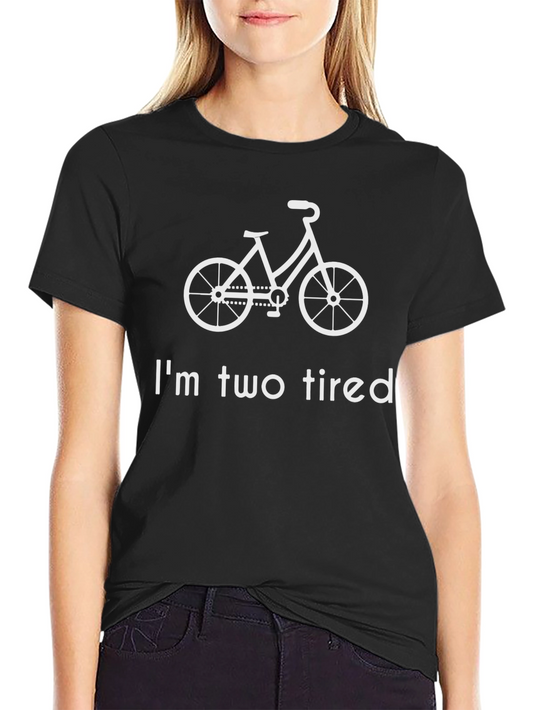 Camiseta Negra Im Two Tired para Ciclistas