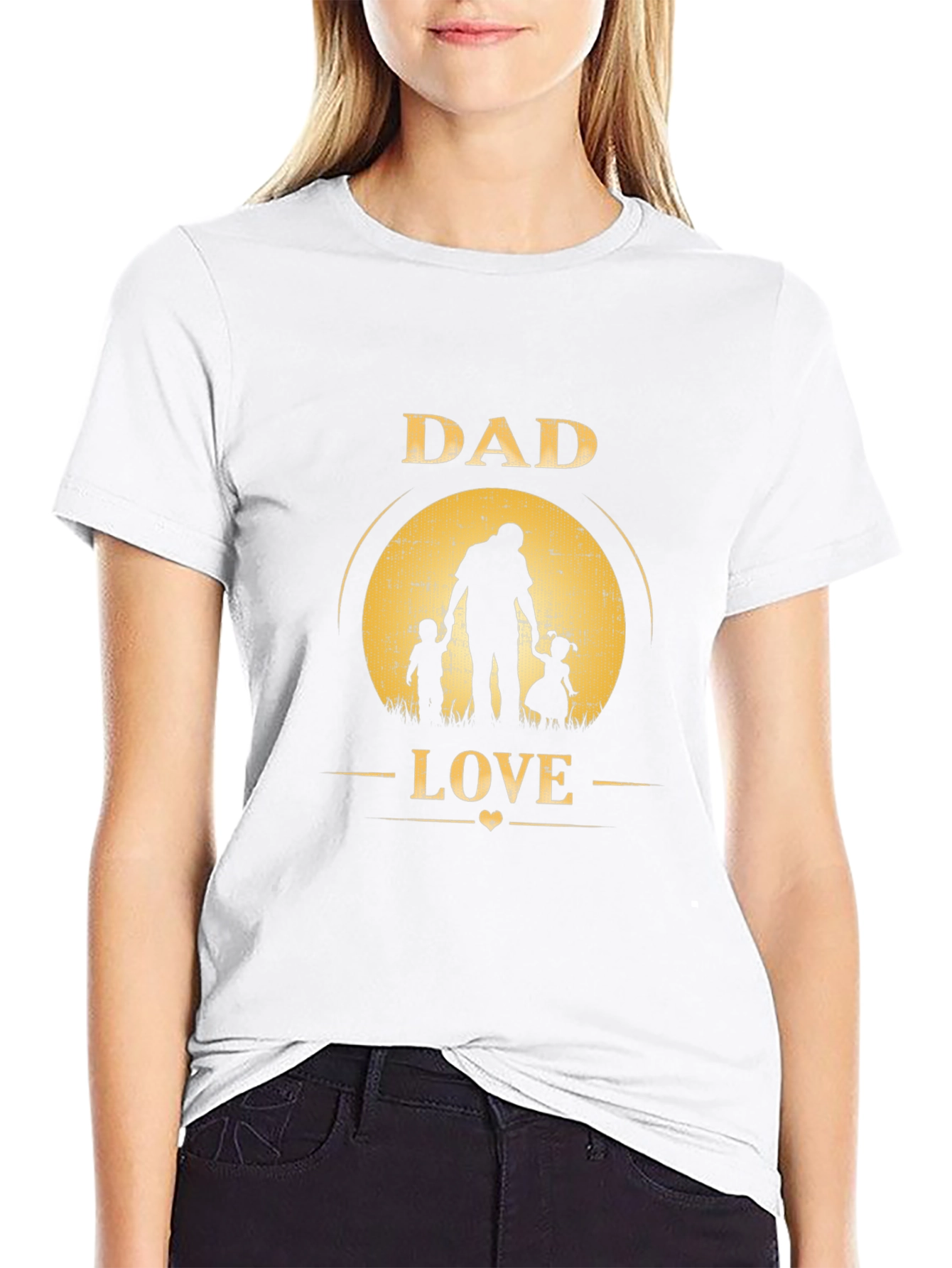 Camiseta Negra Dad Love para Hombre