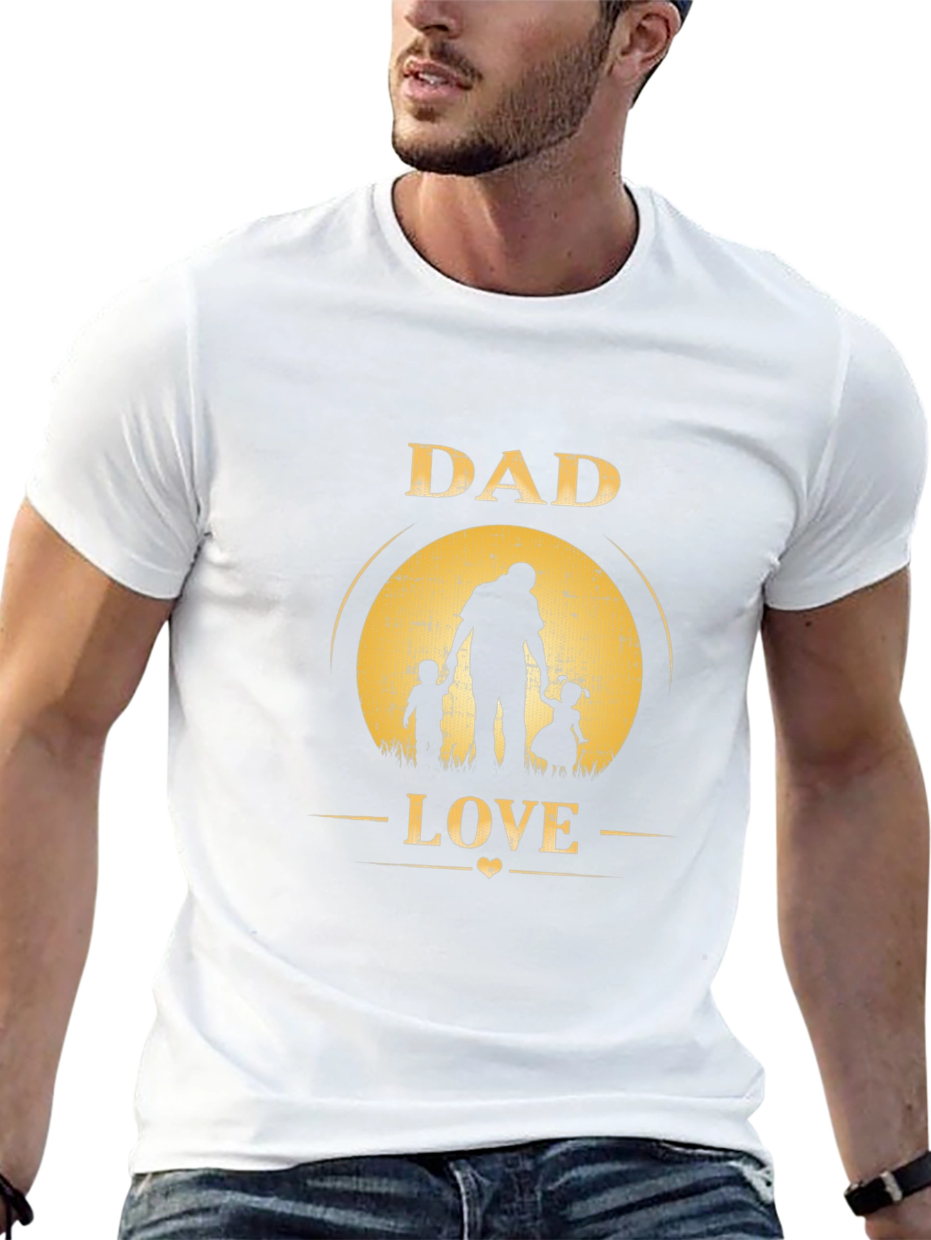 Camiseta Negra Dad Love para Hombre