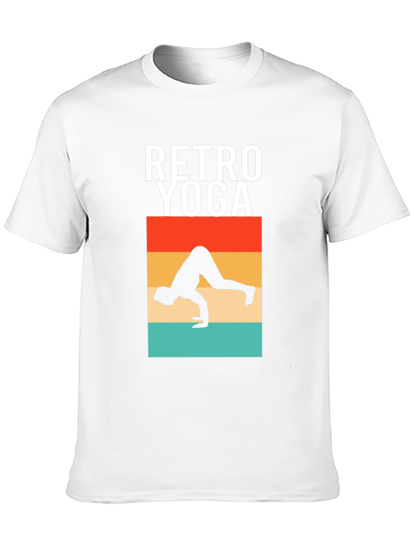 Camiseta Retro Yoga Hombre Algodón