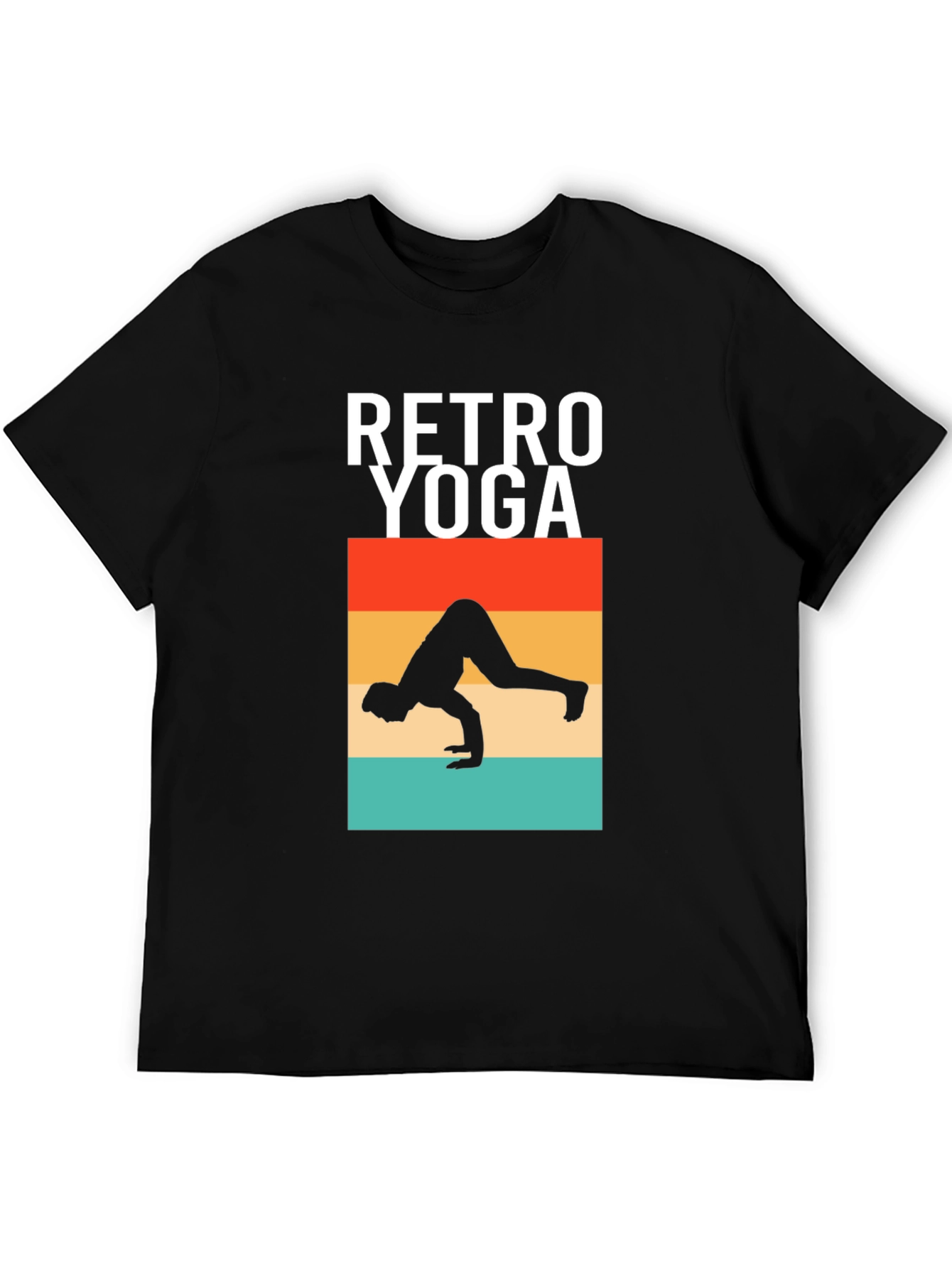 Camiseta Retro Yoga Hombre Algodón