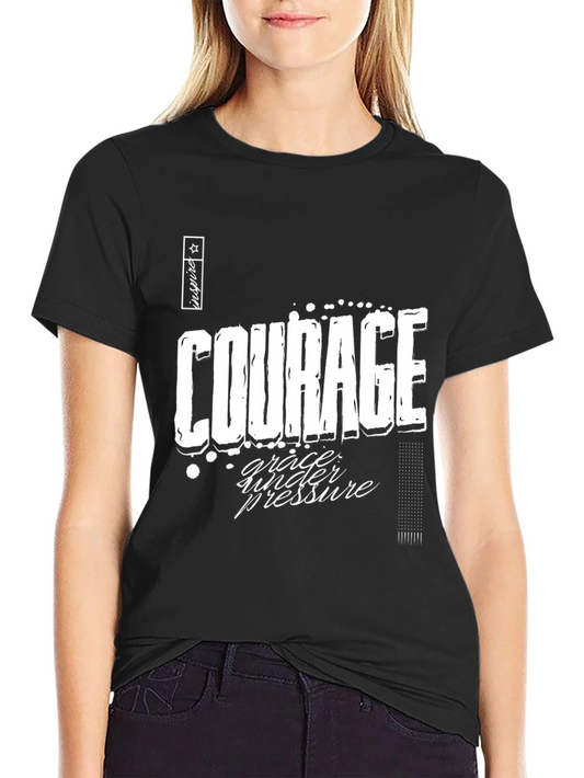 Camiseta Negra: Coraje y Gracia Bajo Presión