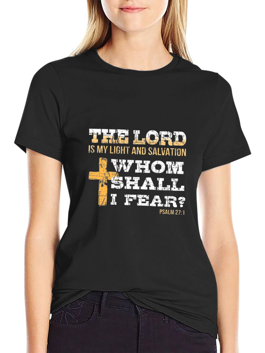 Camiseta Cristiana: El Señor Es Mi Luz y Salvación
