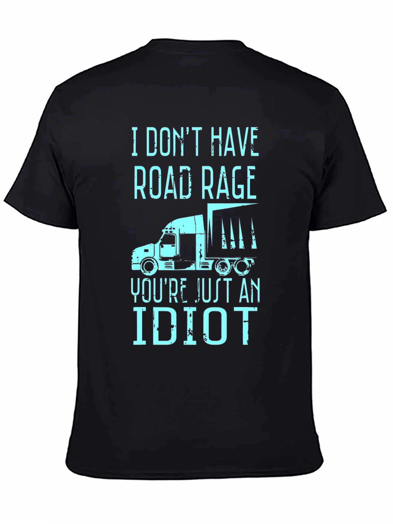 Camiseta Negra con Diseño Humorístico de Conducción