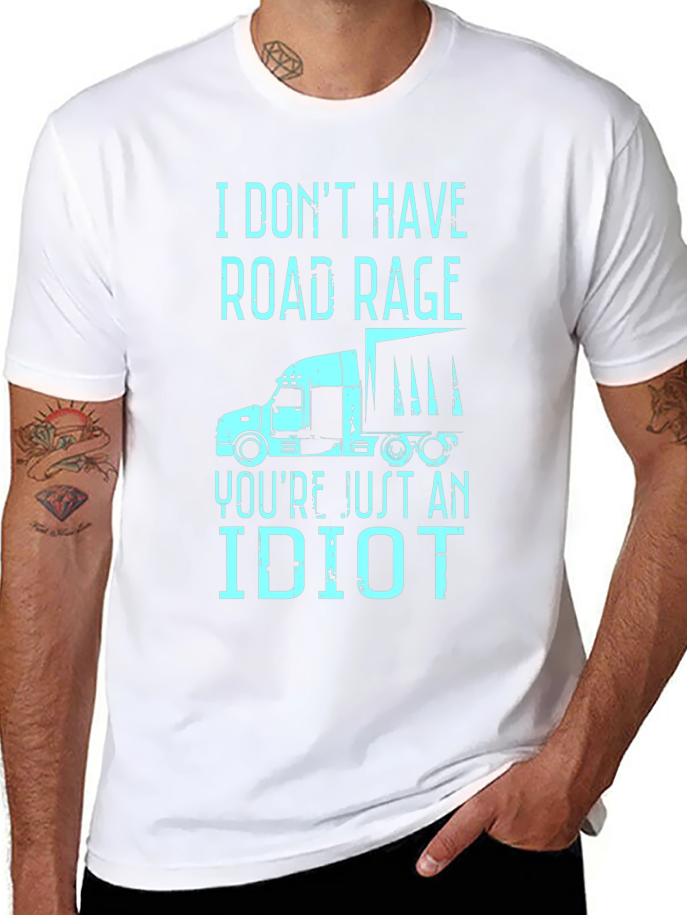Camiseta Negra con Diseño Humorístico de Conducción