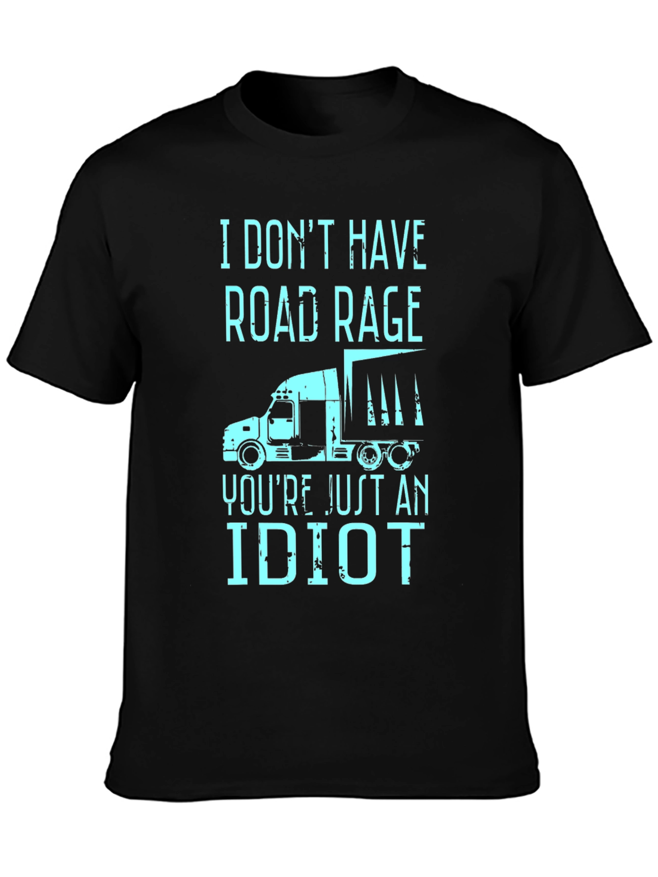 Camiseta Negra con Diseño Humorístico de Conducción