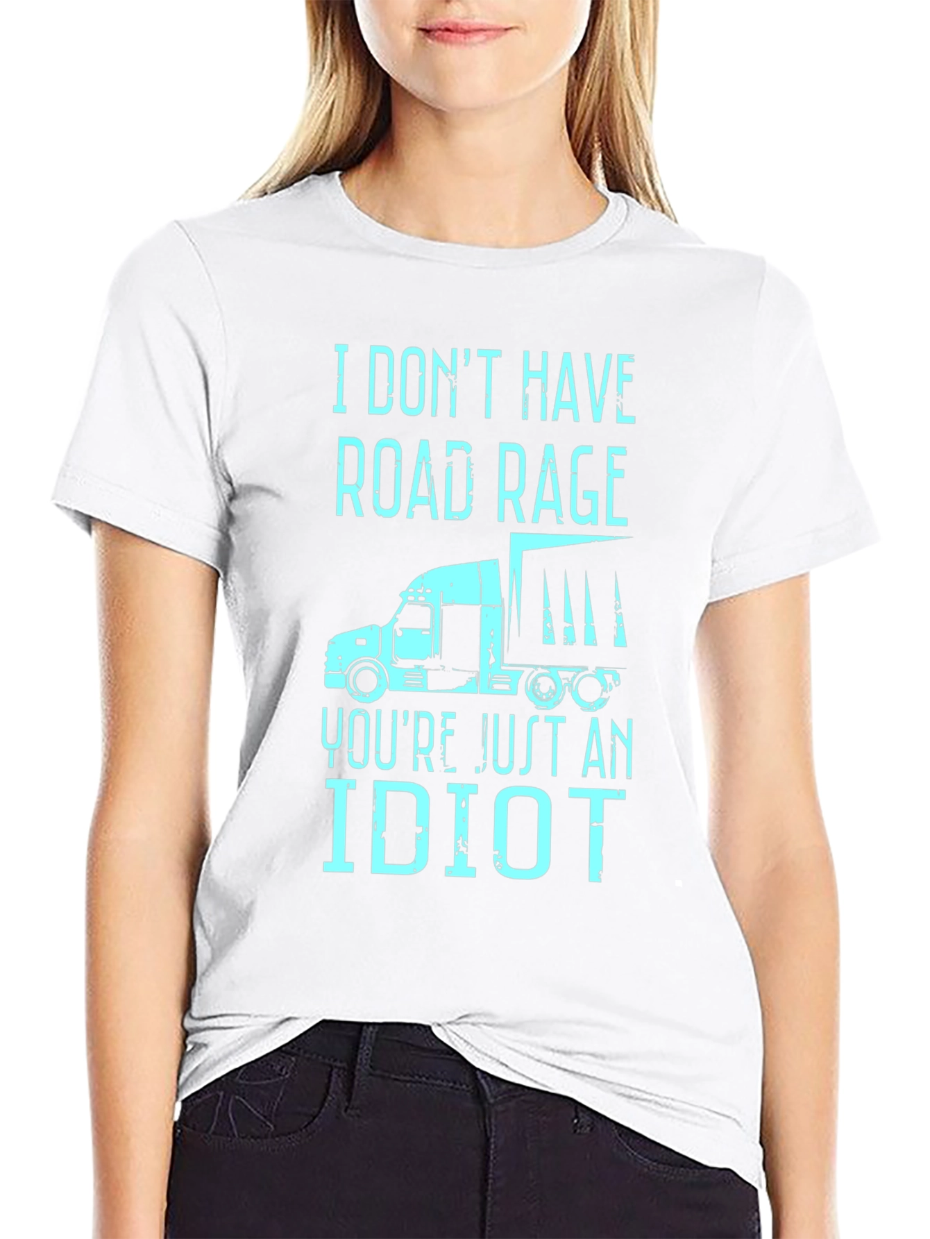 Camiseta Negra con Diseño Humorístico de Conducción