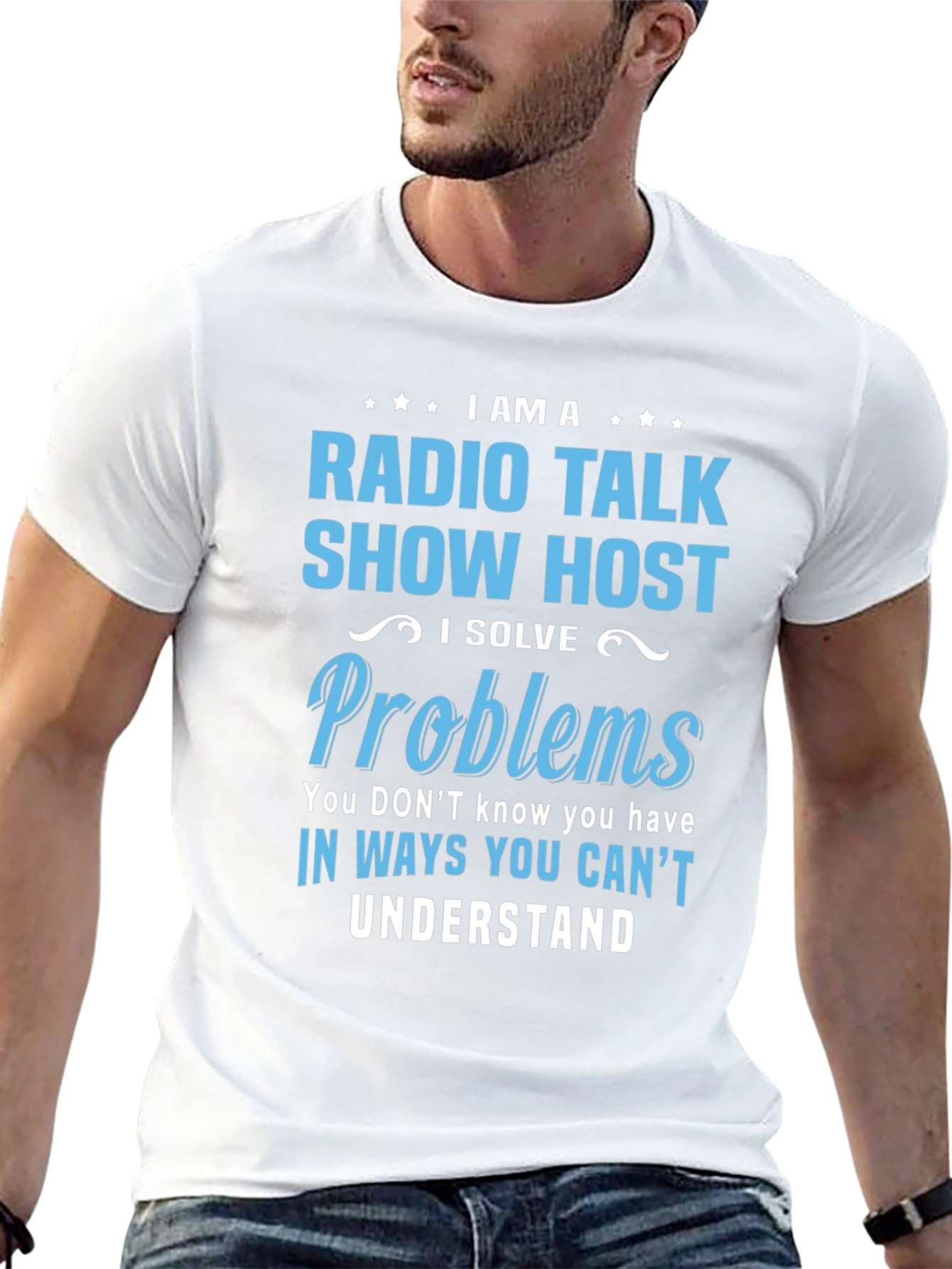 Camiseta Negra de Radio Talk Show Host