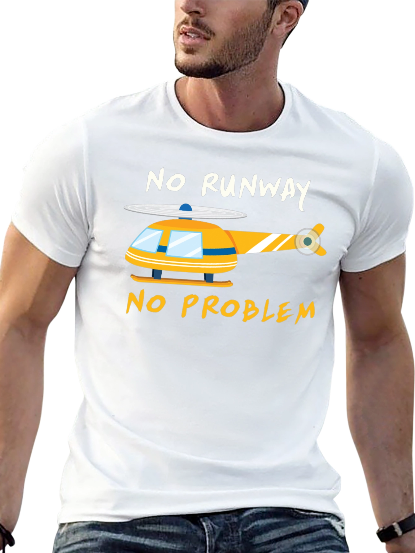 Camiseta Negra Helicóptero - Sin Pista No Hay Problema