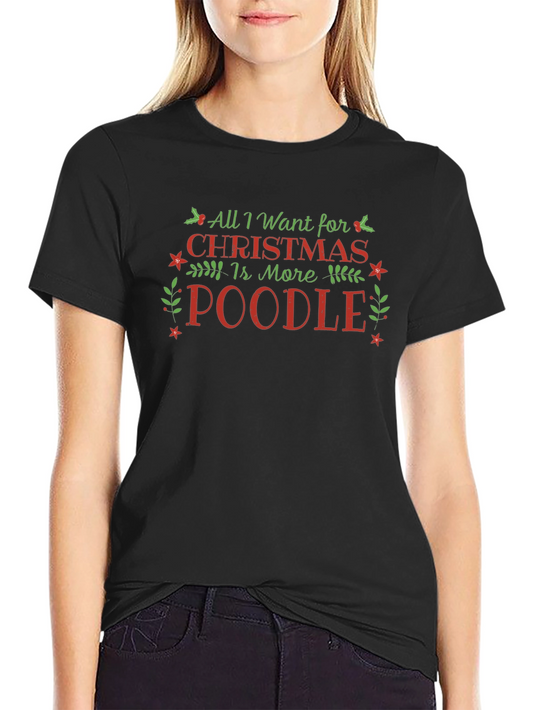 Camiseta Navideña Más Poodle