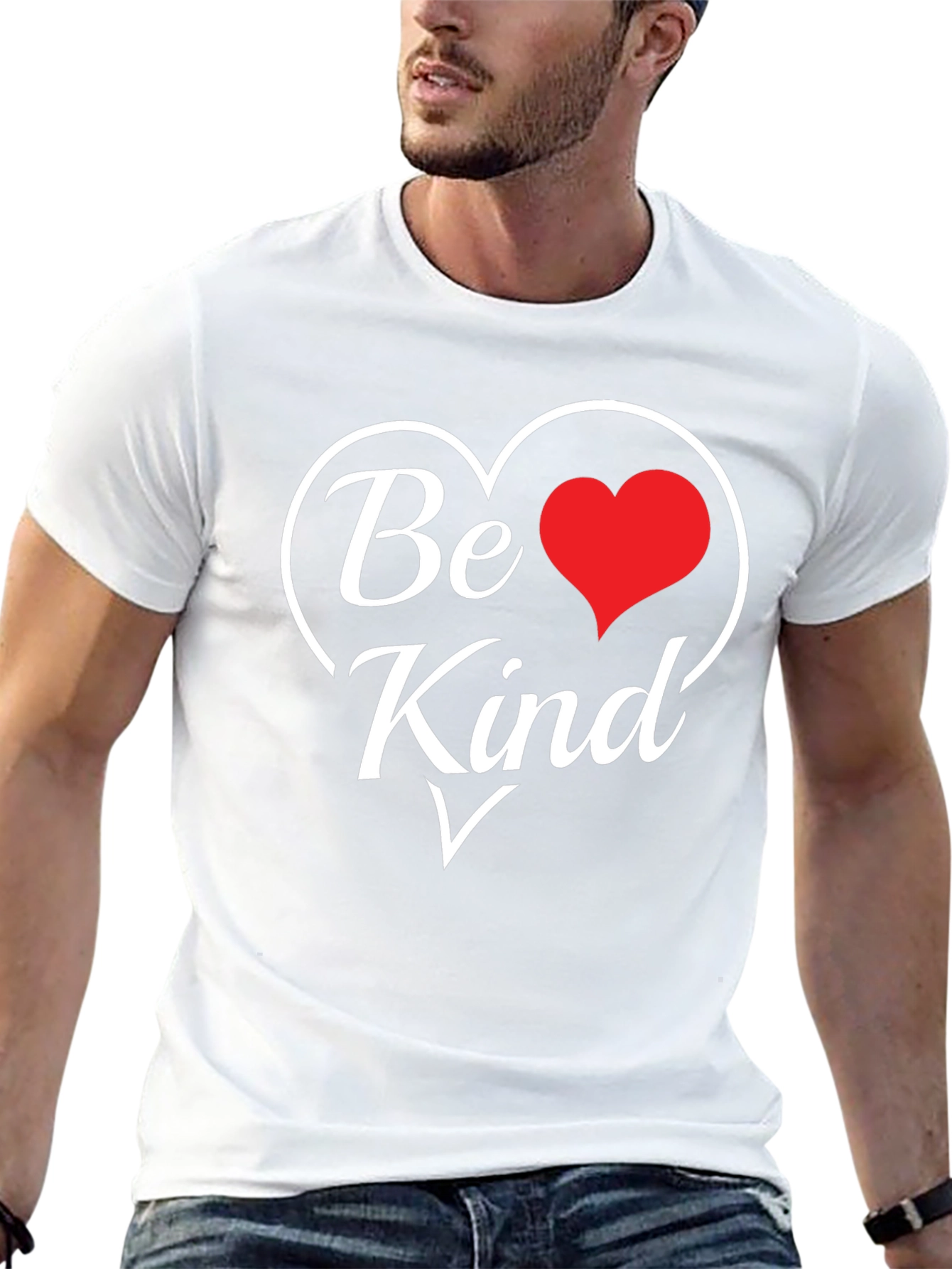 Camiseta Negra Sé Amable con Corazón