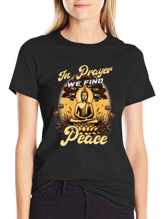 Camiseta Negra con Diseño de Buda - Encuentra la Paz