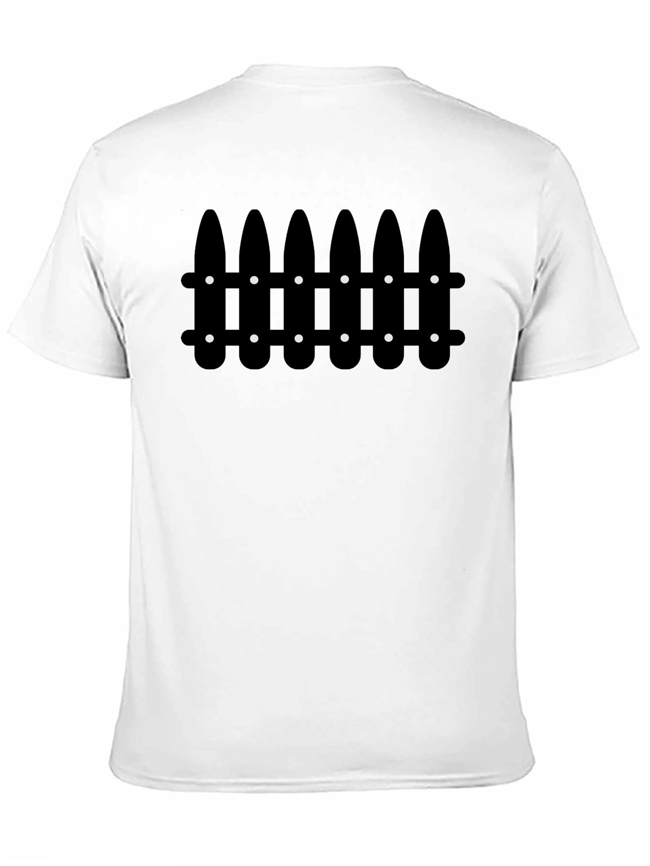 Camiseta Negra con Diseño de Valla Abstracta