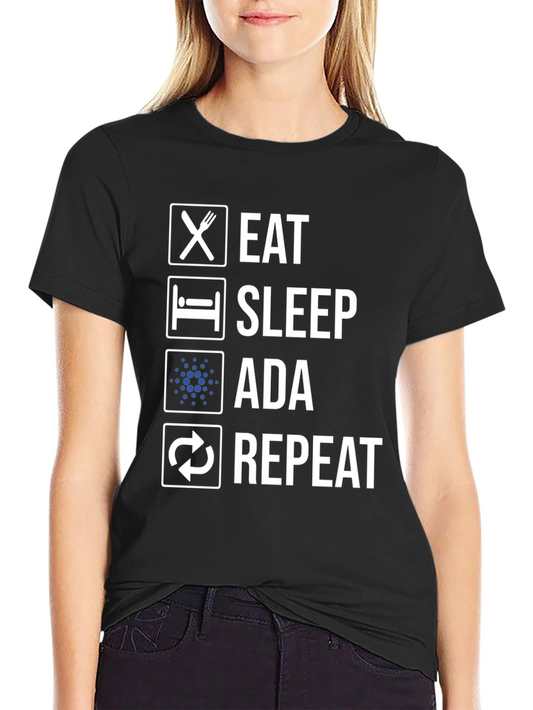Camiseta Hombre Eat Sleep Ada Repeat - Diseño Cripto