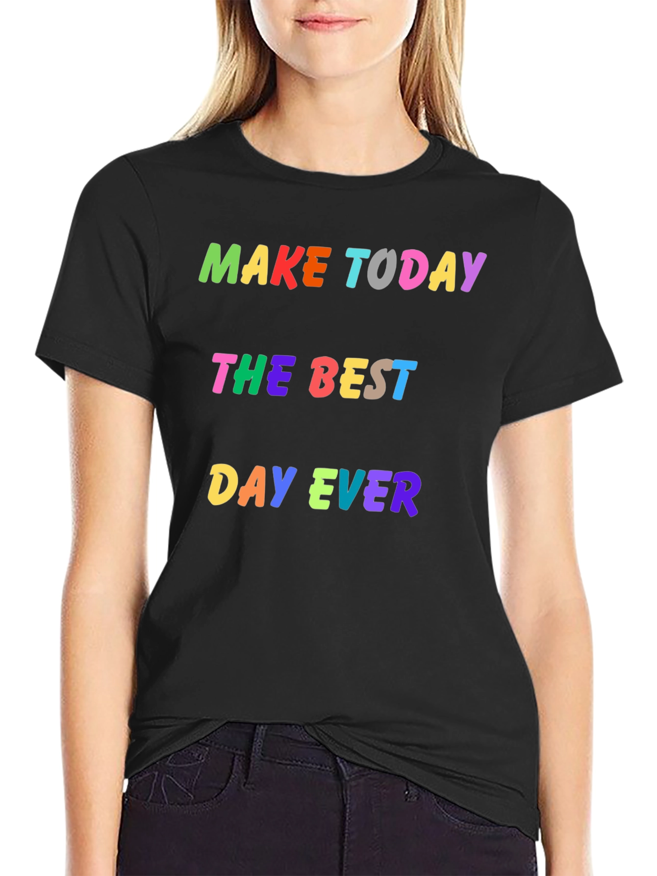 Camiseta Negra Haz Hoy el Mejor Día