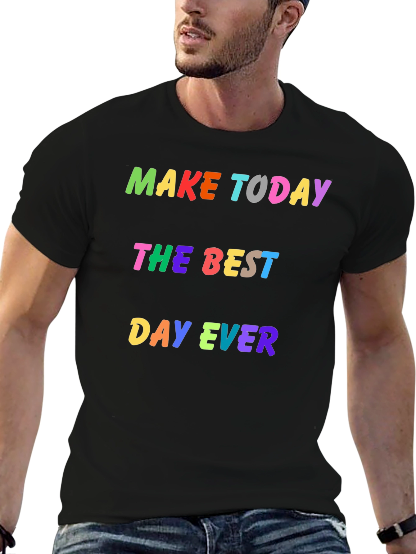 Camiseta Negra Haz Hoy el Mejor Día