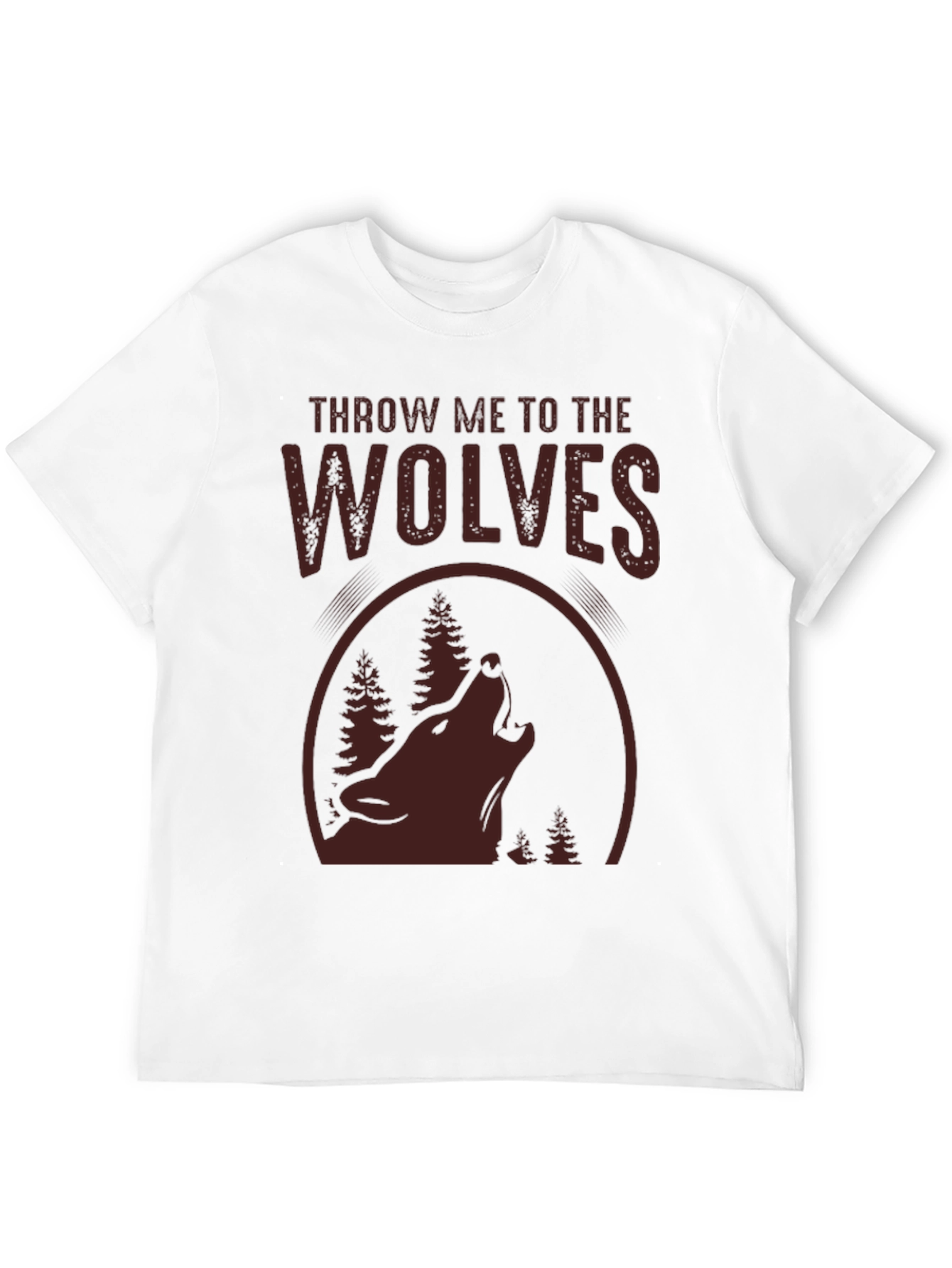 Camiseta Hombre A Los Lobos Diseño Bosque