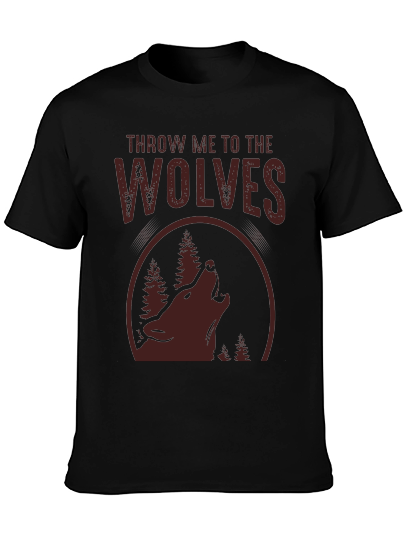 Camiseta Hombre A Los Lobos Diseño Bosque