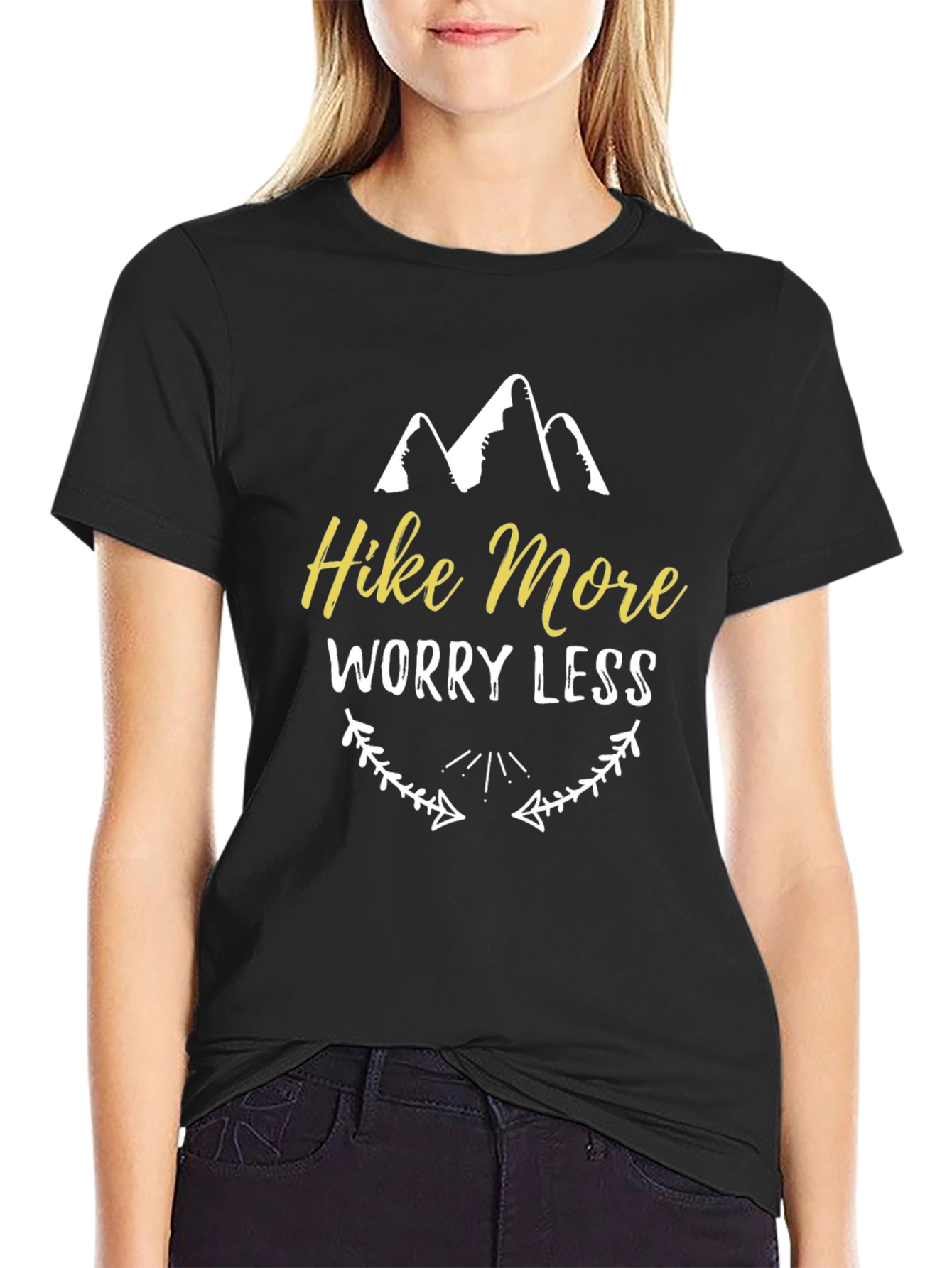 Camiseta Negra Hike More Worry Less