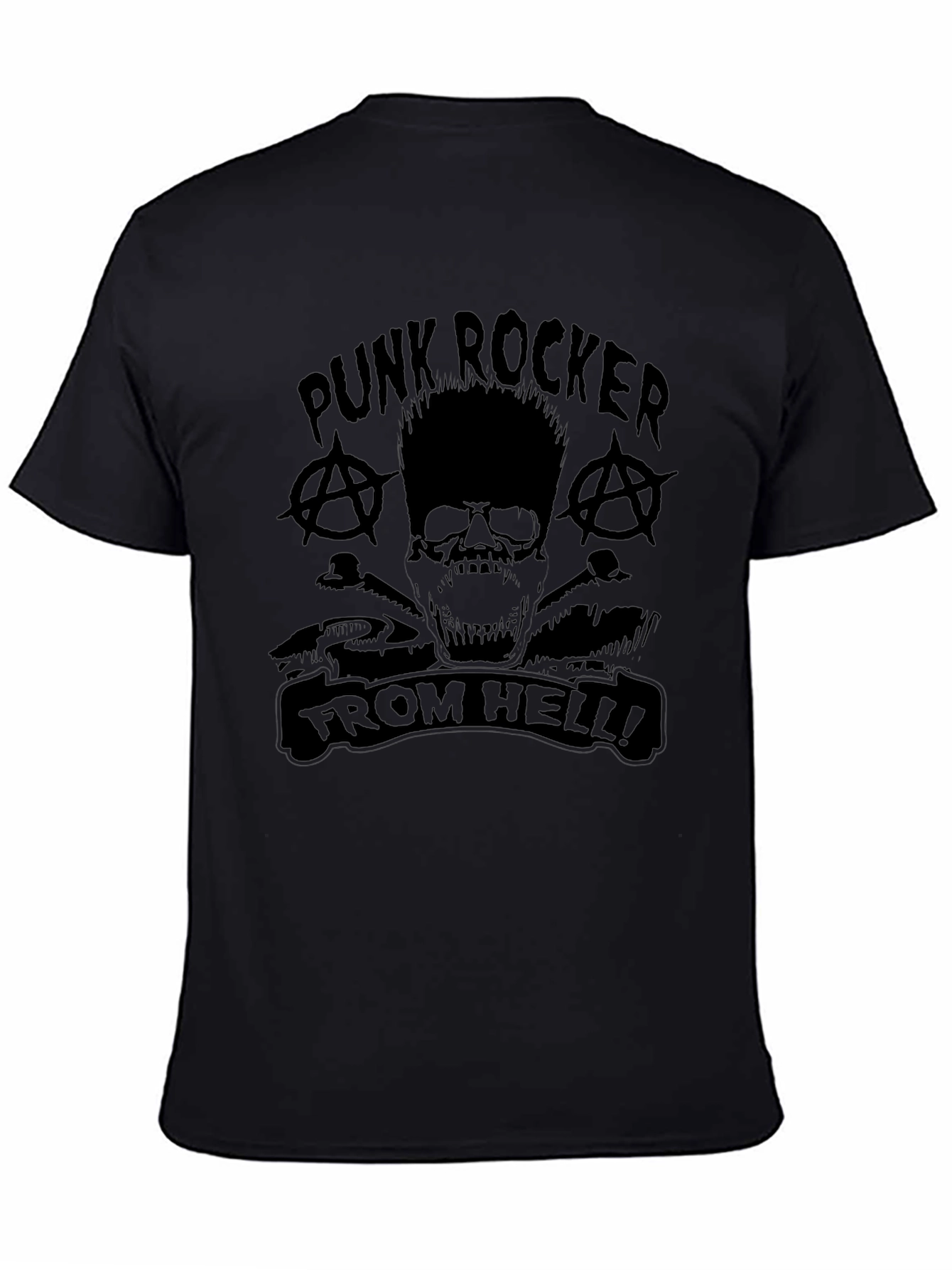 Camiseta Negra Punk Rocker From Hell