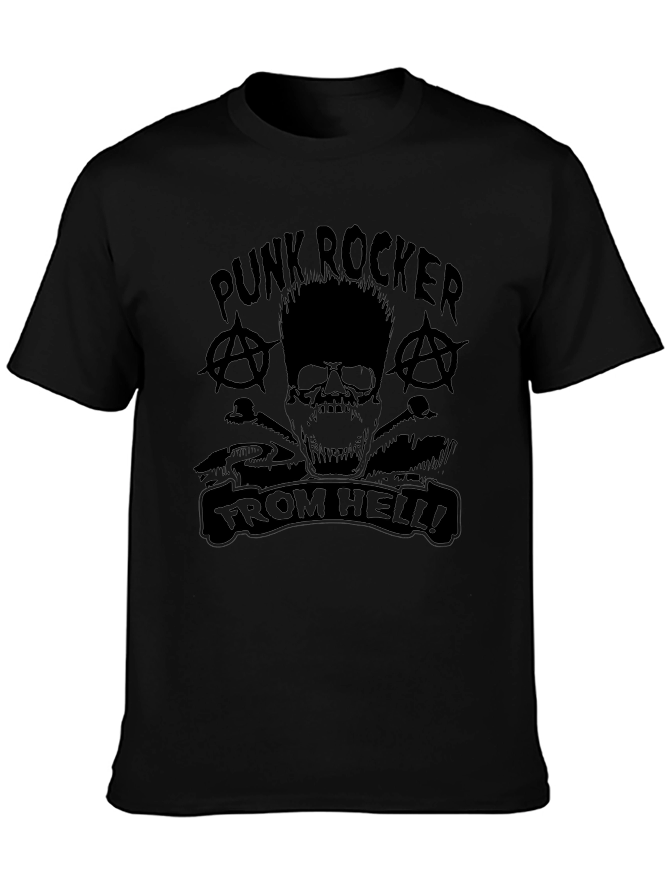 Camiseta Negra Punk Rocker From Hell