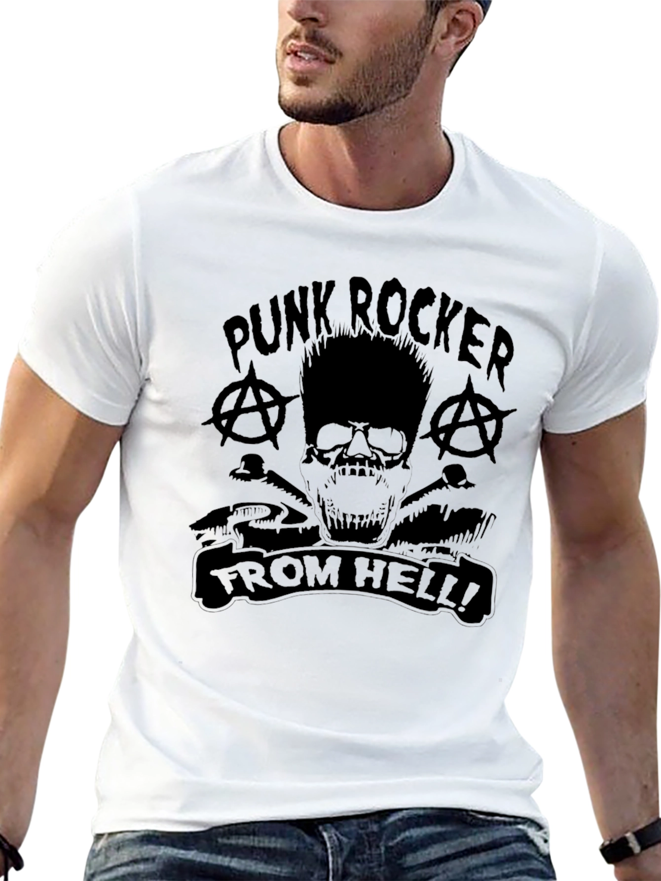 Camiseta Negra Punk Rocker From Hell