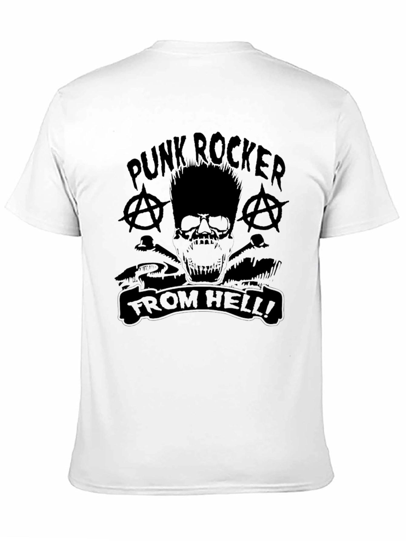 Camiseta Negra Punk Rocker From Hell