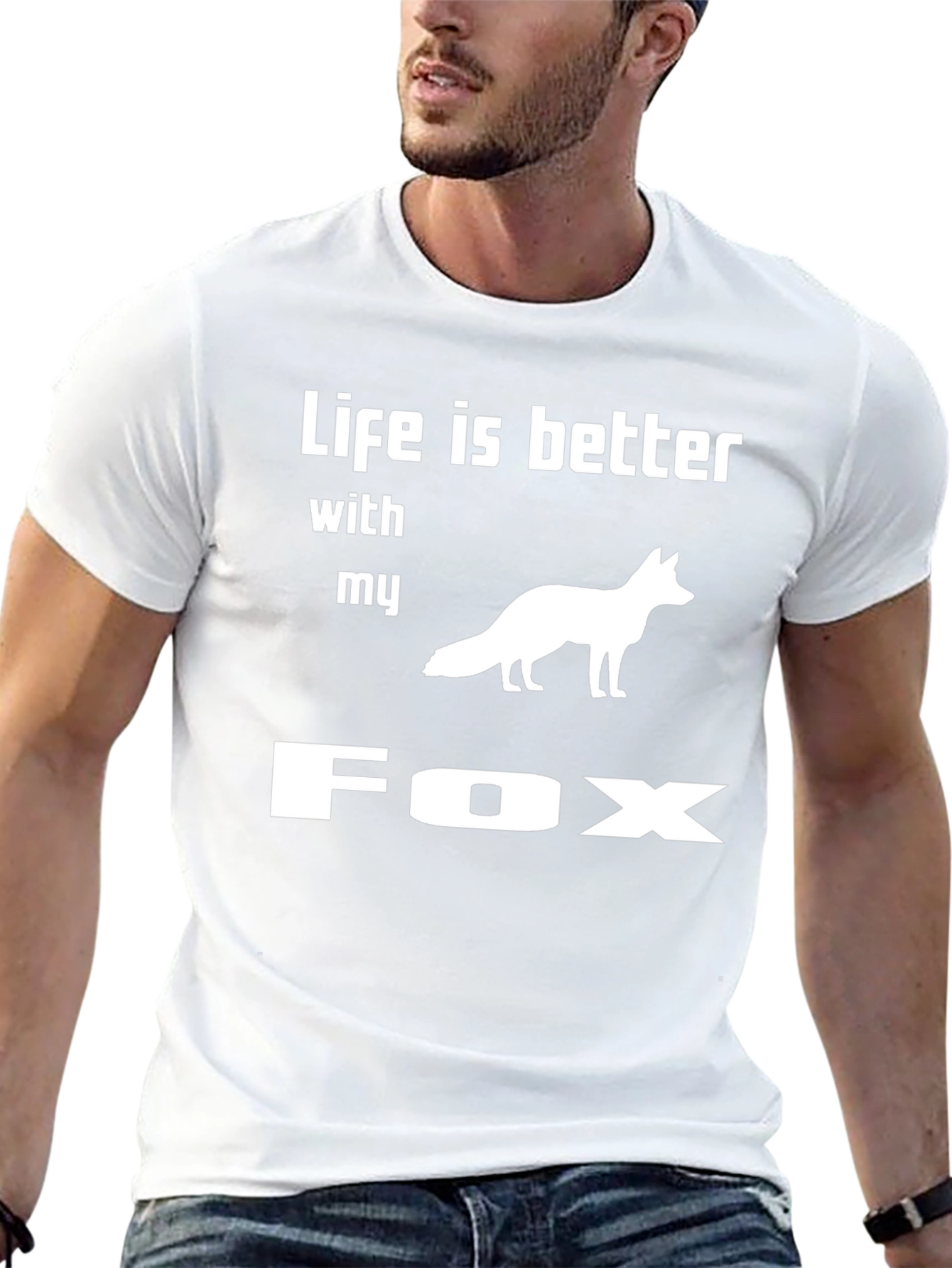 Camiseta Negra Life is Better With My Fox