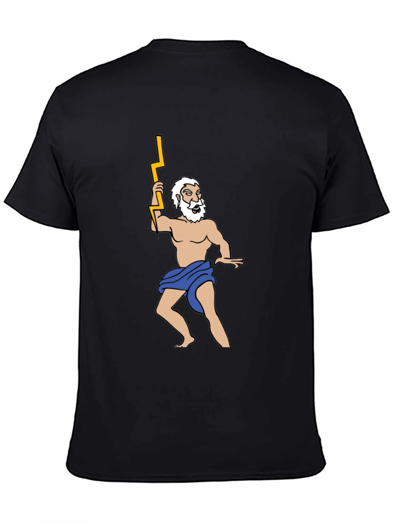 Camiseta Negra con Diseño de Zeus Griego