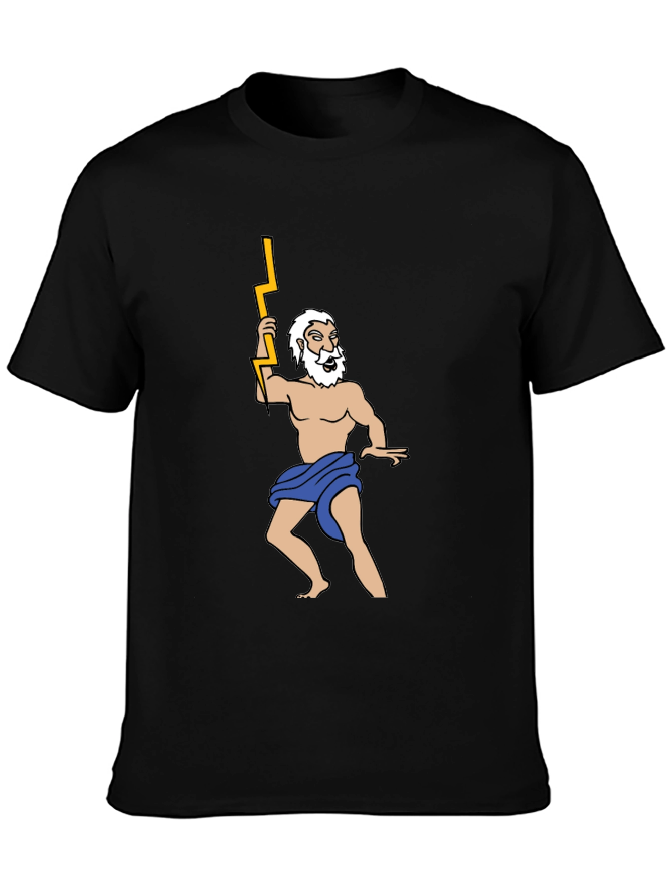 Camiseta Negra con Diseño de Zeus Griego