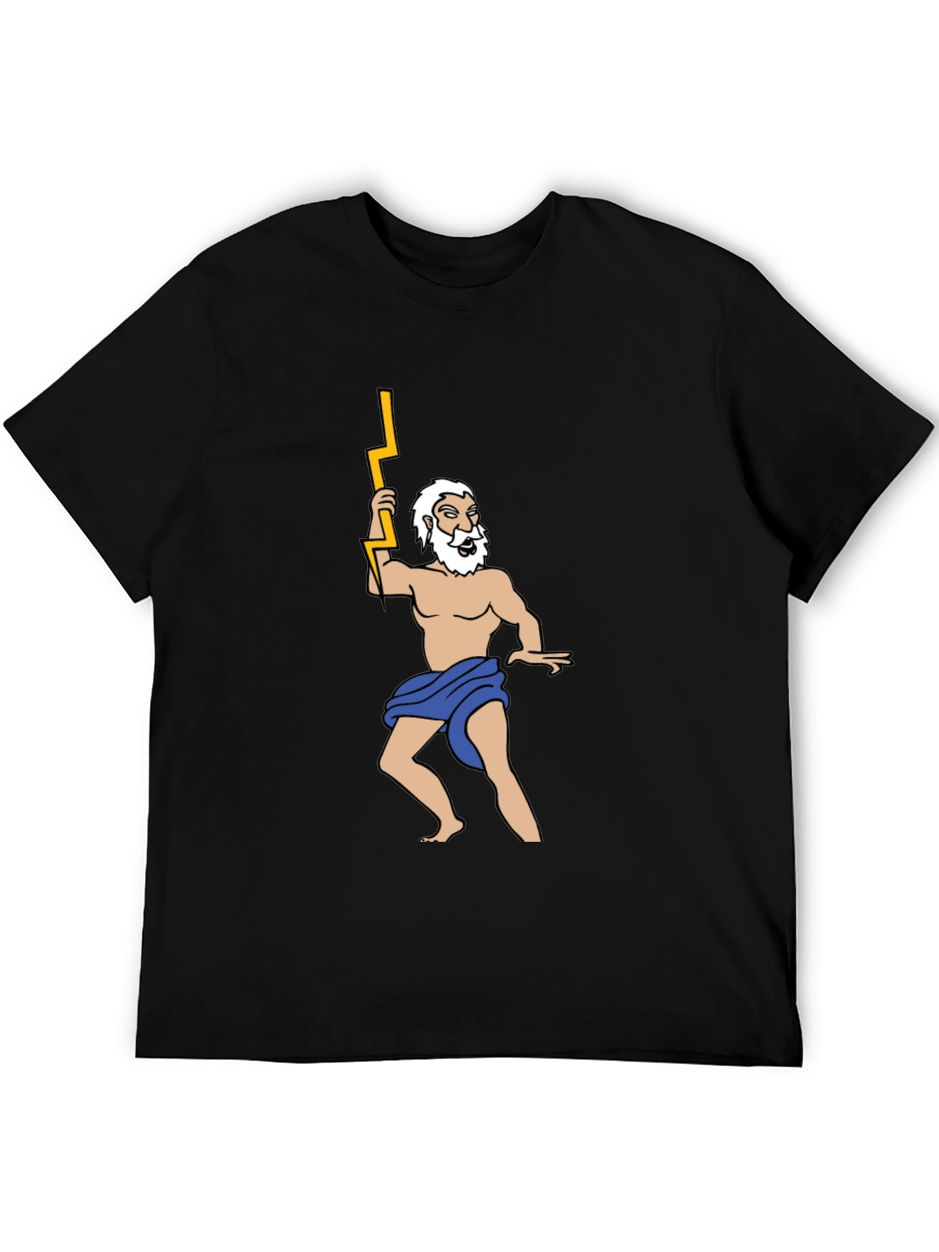 Camiseta Negra con Diseño de Zeus Griego