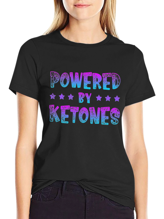 Camiseta Negra Powered by Ketones Unisex