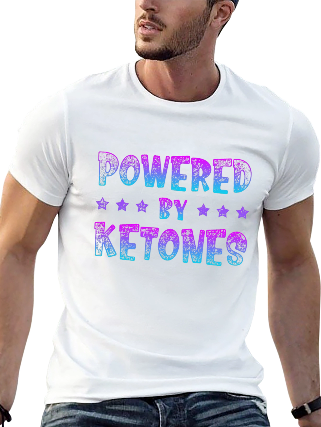 Camiseta Negra Powered by Ketones Unisex