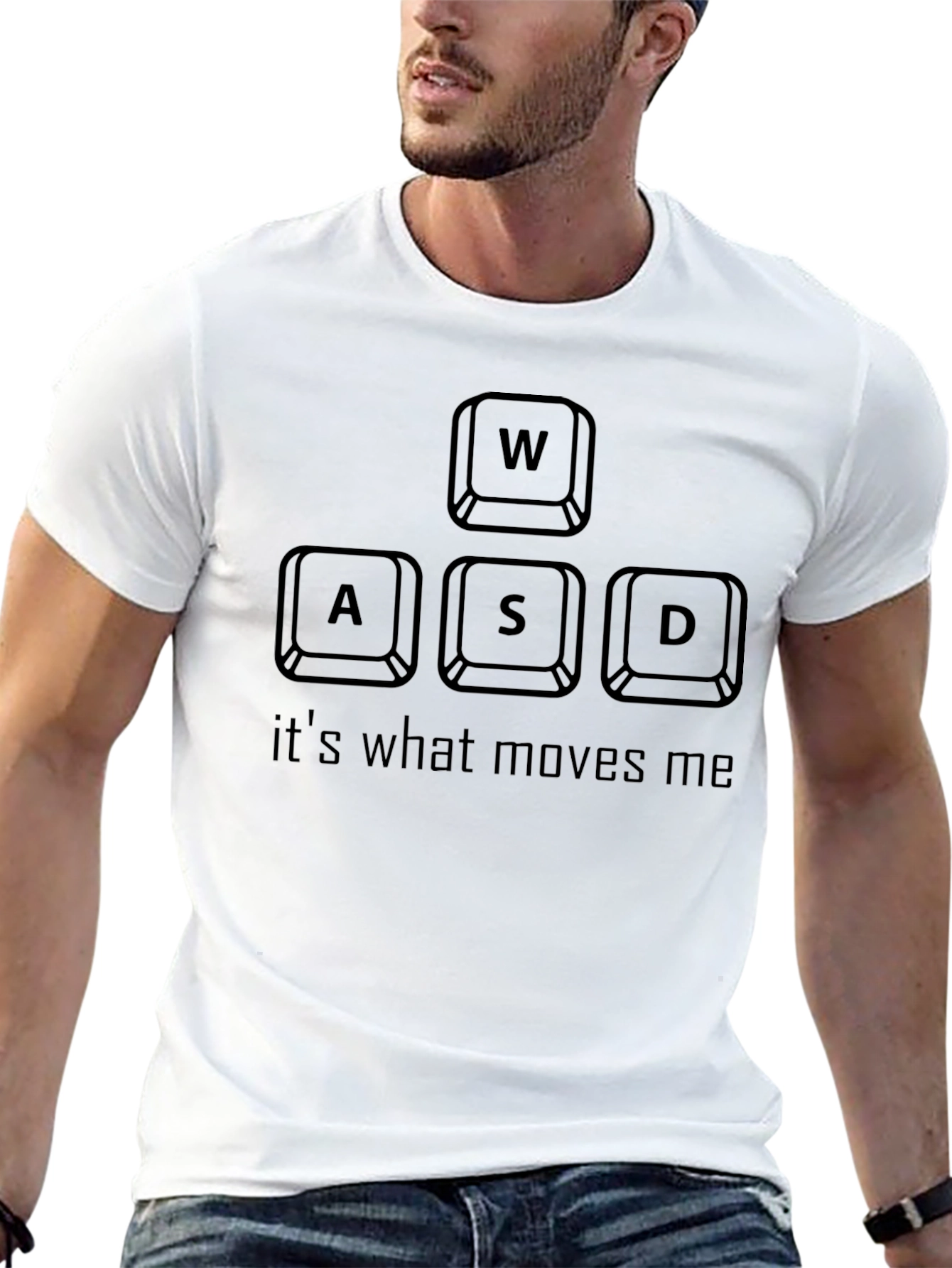 Camiseta Gamer WASD Moves Me