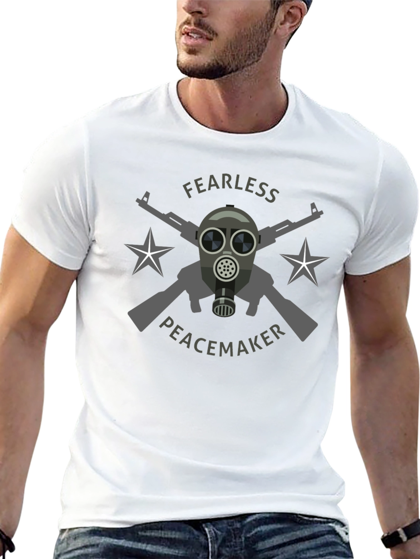 Camiseta Negra Fearless Peacemaker