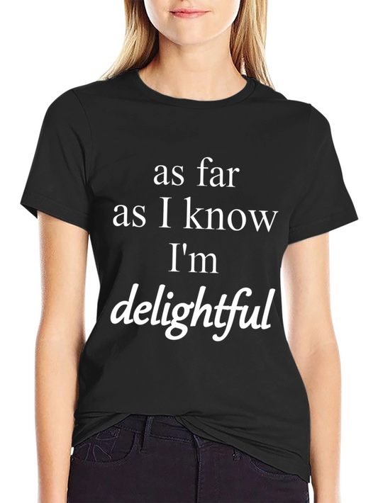 Camiseta Negra con Texto Delightful