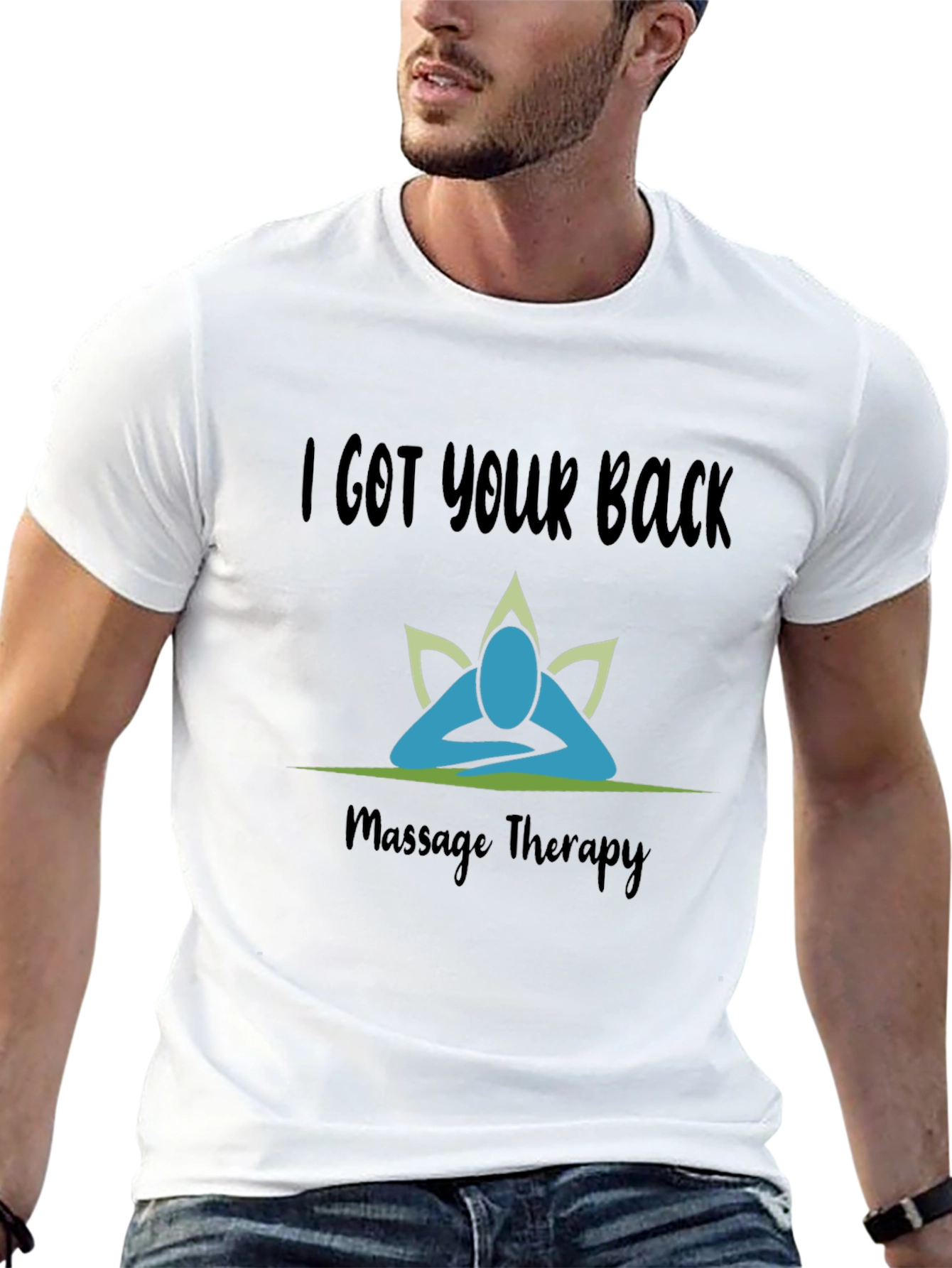 Camiseta Negra I Got Your Back Terapia de Masaje