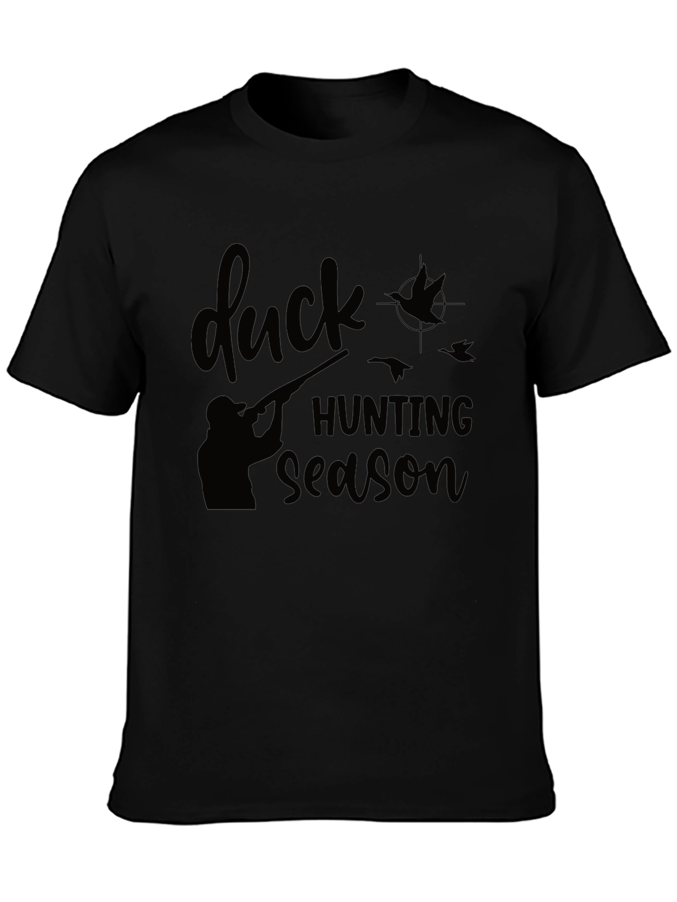 Camiseta Negra: Temporada de Caza de Patos