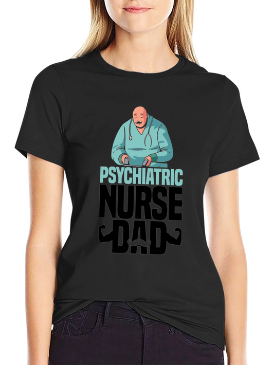 Camiseta Negra: Papá Enfermero Psiquiátrico