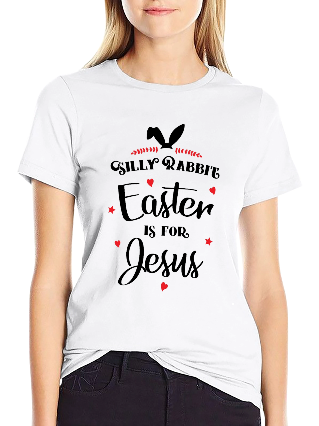 Camiseta Negra Easter is for Jesus