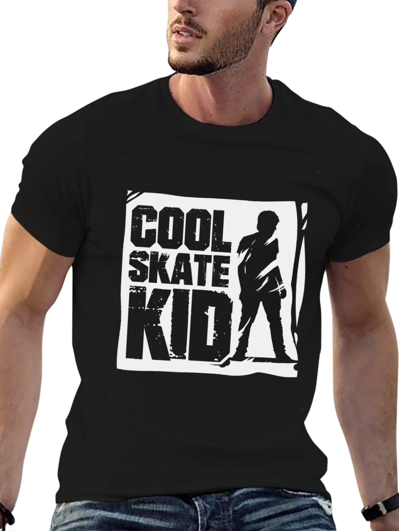 Camiseta Negra Cool Skate Kid